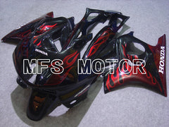 Honda CBR600 F3 1997-1998 Injection ABS Fairing - Flame - Black Red - MFS4922 - Fairings Kit