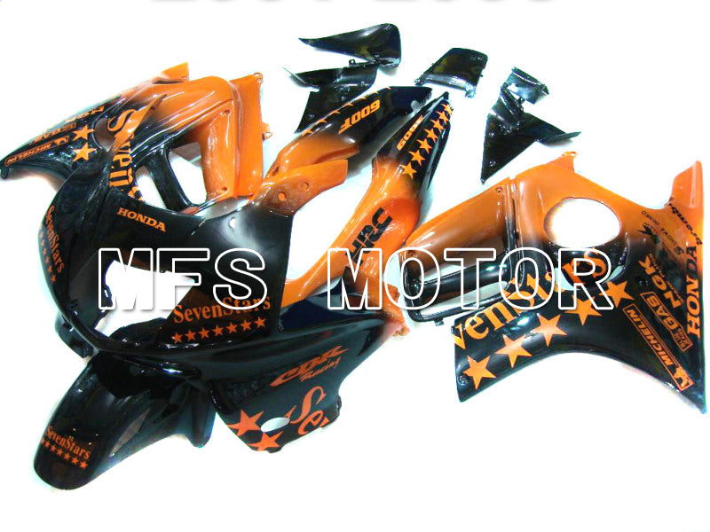 Honda CBR600 F3 1997-1998 Injection ABS Fairing - SevenStars - Black Orange - MFS5026 - Fairings Kit
