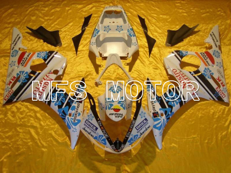 Yamaha YZF-R6 2003-2004 Injection ABS Fairing - Nastro Azzurro - White - MFS5221 - Fairings Kit