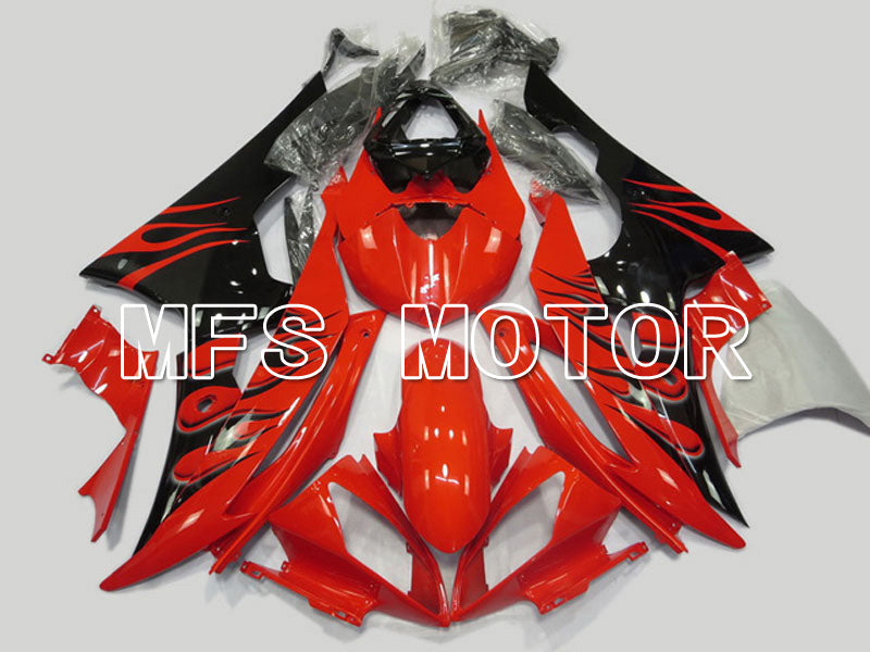 Yamaha YZF-R6 2008-2016 Injection ABS Fairing - Flame - Red Black - MFS5372 - Fairings Kit