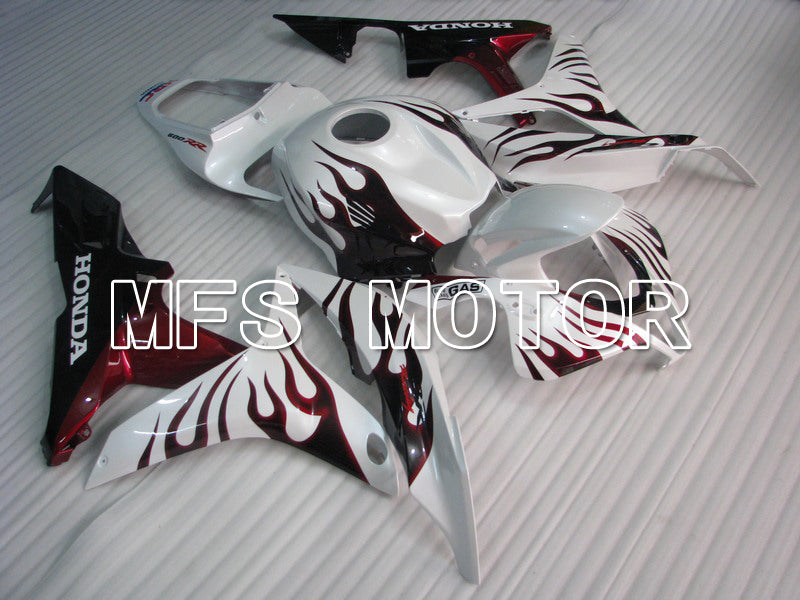 Honda CBR600RR 2007-2008 Injection ABS Fairing - Flame - White Red - MFS5626 - Fairings Kit