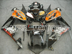 Honda CBR600RR 2007-2008 Injection ABS Fairing - HM Plant - Black Orange - MFS5642 - Fairings Kit