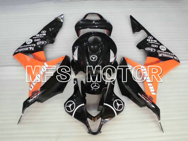 Honda CBR600RR 2007-2008 Injection ABS Fairing - Jordan - Black Orange - MFS5647 - Fairings Kit