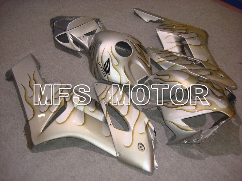 Honda CBR1000RR 2004-2005 Injection ABS Fairing - Flame - Yellow Silver- MFS5860 - Fairings Kit