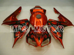Honda CBR1000RR 2006-2007 Injection ABS Fairing - Flame - Black Orange - MFS6030 - Fairings Kit