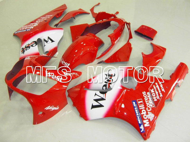 Kawasaki NINJA ZX12R 2000-2001 Injection ABS Fairing - West - Red White - MFS6051 - Fairings Kit