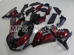 Kawasaki NINJA ZX14R 2006-2011 Injection ABS Fairing - Flame - Black Red - MFS6085 - Fairings Kit