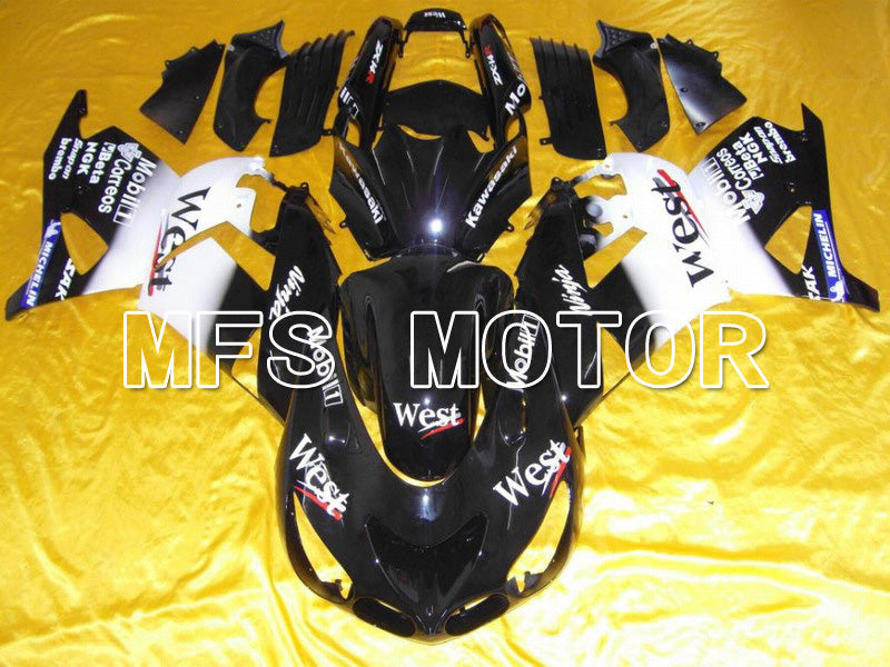 Kawasaki NINJA ZX14R 2006-2011 Injection ABS Fairing - West - Black White - MFS6114 - Fairings Kit