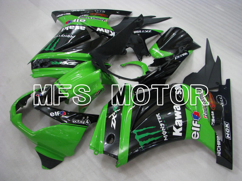 Kawasaki NINJA EX250 2008-2012 Injection ABS Fairing - Monster - Black Green - MFS6175 - Fairings Kit