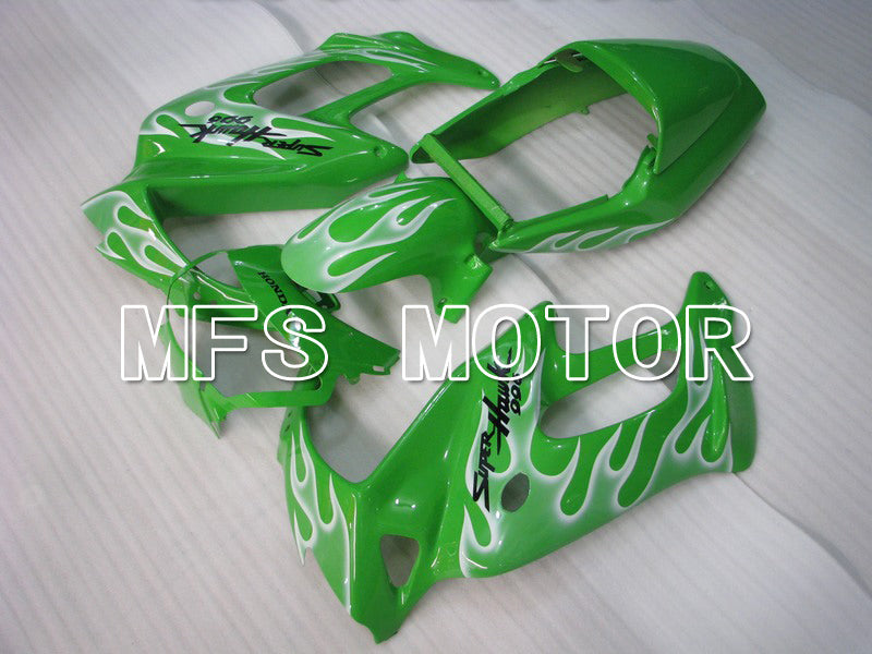 Honda VTR1000F 1997-1998 ABS Fairing - Flame - White Green - MFS6405 - Fairings Kit
