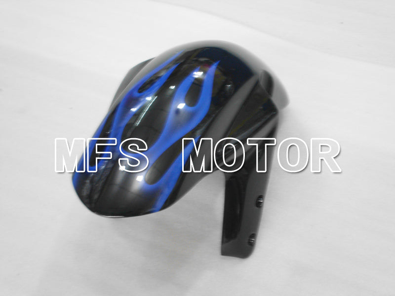 Suzuki GSXR600 GSXR750 2004-2005 Injection ABS Fairing - Flame - Black Blue - MFS6424 - Fairings Kit