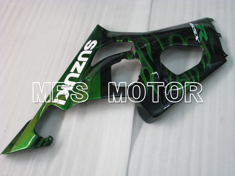 Suzuki GSXR1000 2003-2004 Injection ABS Fairing - Flame - Black Green - MFS2574 - Fairings Kit