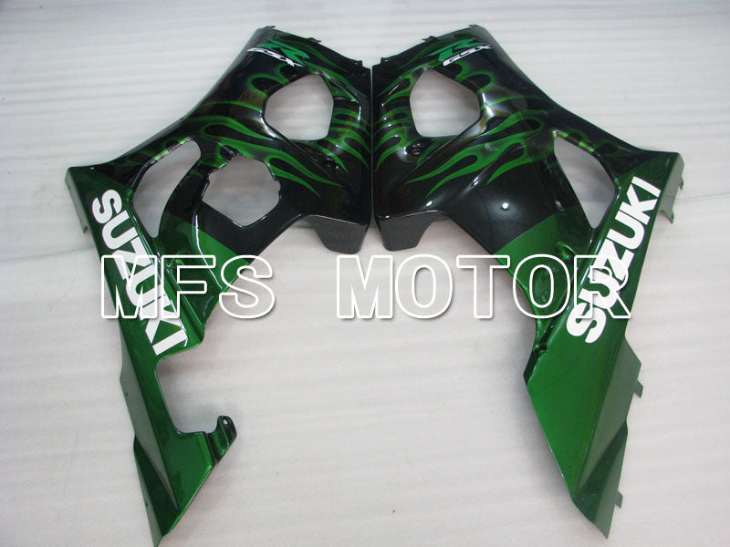 Suzuki GSXR1000 2003-2004 Injection ABS Fairing - Flame - Black Green - MFS2574 - Fairings Kit