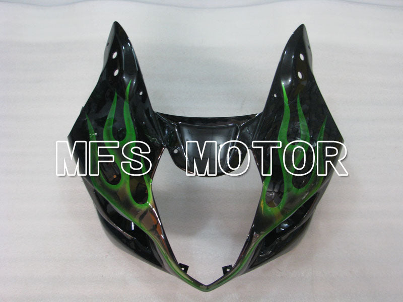 Suzuki GSXR1000 2003-2004 Injection ABS Fairing - Flame - Black Green - MFS2574 - Fairings Kit