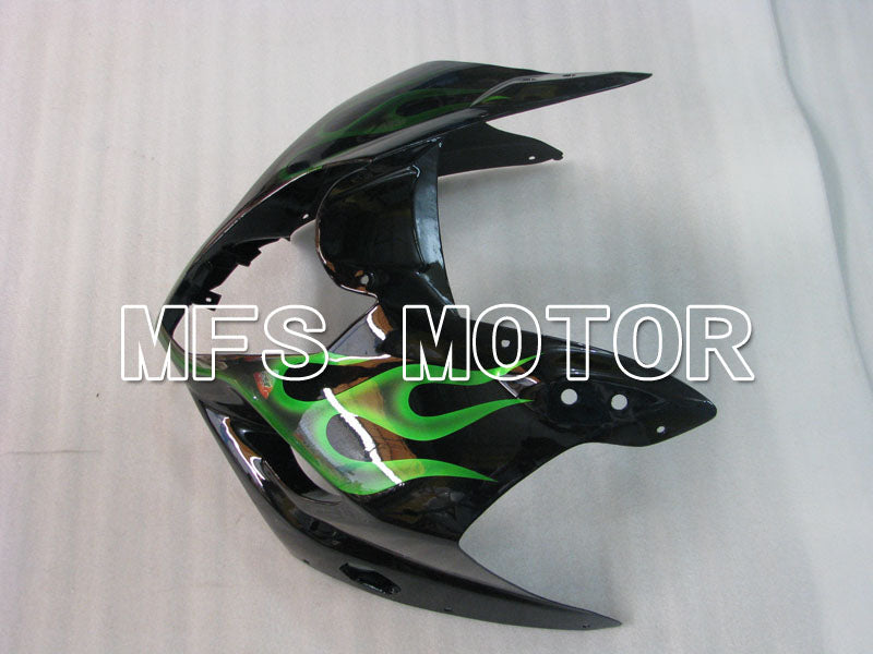 Suzuki GSXR1000 2003-2004 Injection ABS Fairing - Flame - Black Green - MFS2574 - Fairings Kit