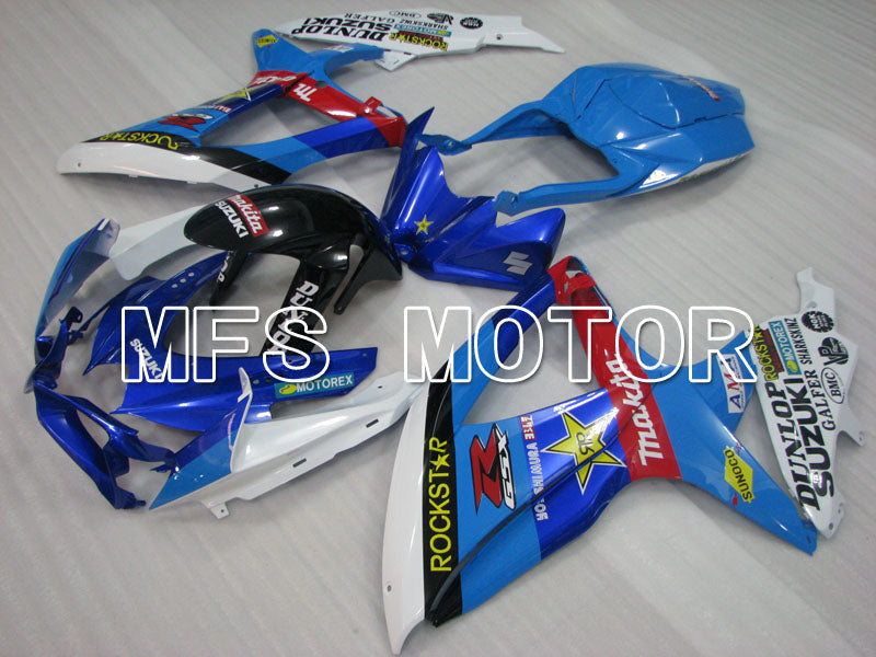 Suzuki GSXR600 GSXR750 2008-2010 Injection ABS Fairing - Rockstar - Blue White - MFS2476 - Fairings Kit