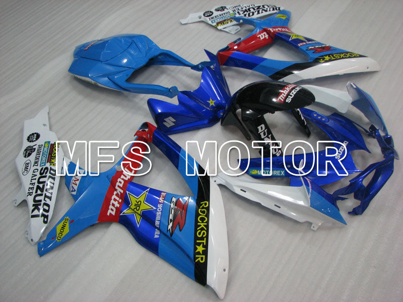 Suzuki GSXR600 GSXR750 2008-2010 Injection ABS Fairing - Rockstar - Blue White - MFS2476 - Fairings Kit