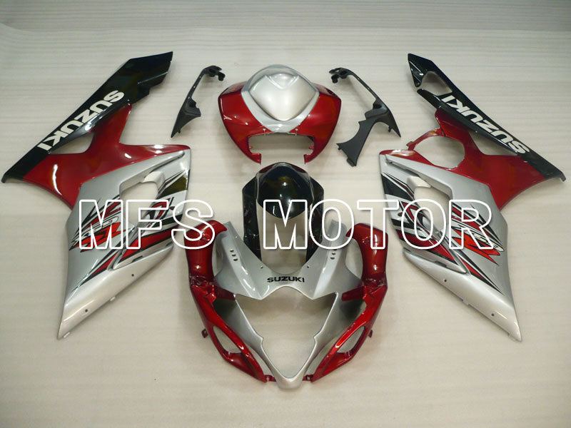 Suzuki GSXR1000 2005-2006 Injection ABS Fairing - Factory Style - Red Silver - MFS2663 - Fairings Kit